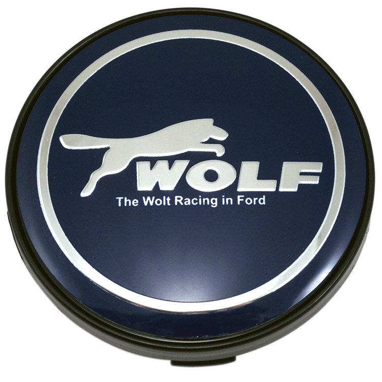Заглушки для дисков Wolf 60/56/9 black/blue