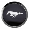 Заглушки для диска со стикером Ford Mustang (64/60/6) черный хром