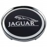 Колпачки на диски 62/56/8 хром со стикером Jaguar черный 