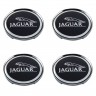 Колпачки на диски 62/56/8 хром со стикером Jaguar черный 