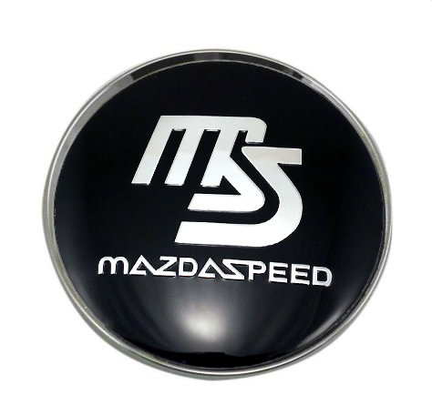 Хромированные колпачки для дисков Mazdaspeed 60/56/9 black-chrome