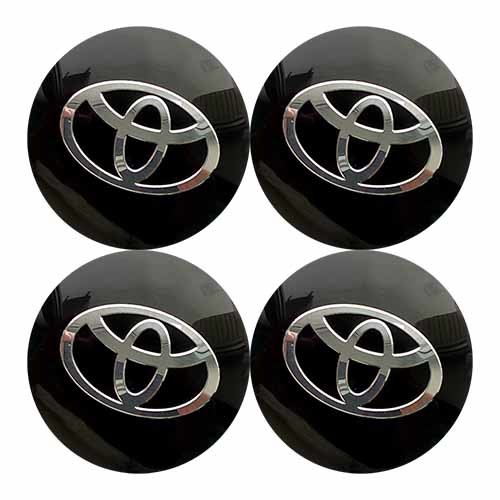 Наклейки на диски Toyota black сфера 56 мм тюнинговые